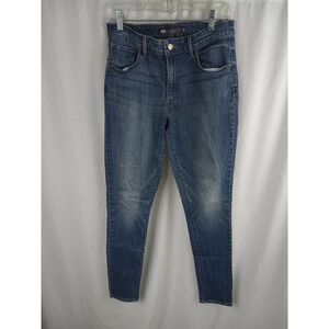 Levi Strauss High Rise Skinny Jeans Distressed Blue Zip Fly Womens Size 30W 32L